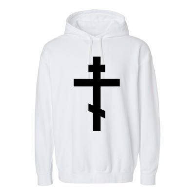 Orthodox Cross Byzantine Russian Orthodox Cross Garment-Dyed Fleece Hoodie