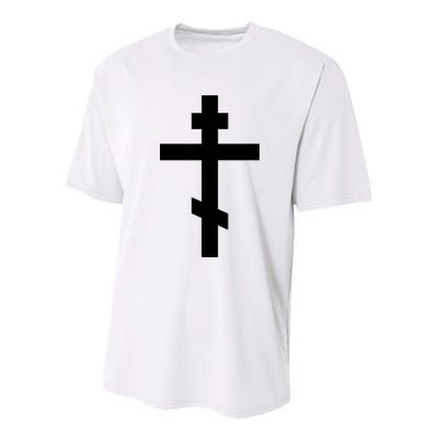 Orthodox Cross Byzantine Russian Orthodox Cross Youth Performance Sprint T-Shirt