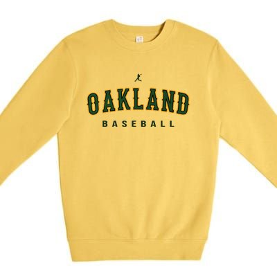 Oakland City Baseball Retro Vintage Baseball Lover Oakland Premium Crewneck Sweatshirt