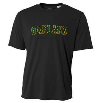 Oakland City Baseball Retro Vintage Baseball Lover Oakland Cooling Performance Crew T-Shirt