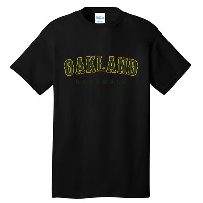 Oakland City Baseball Retro Vintage Baseball Lover Oakland Tall T-Shirt