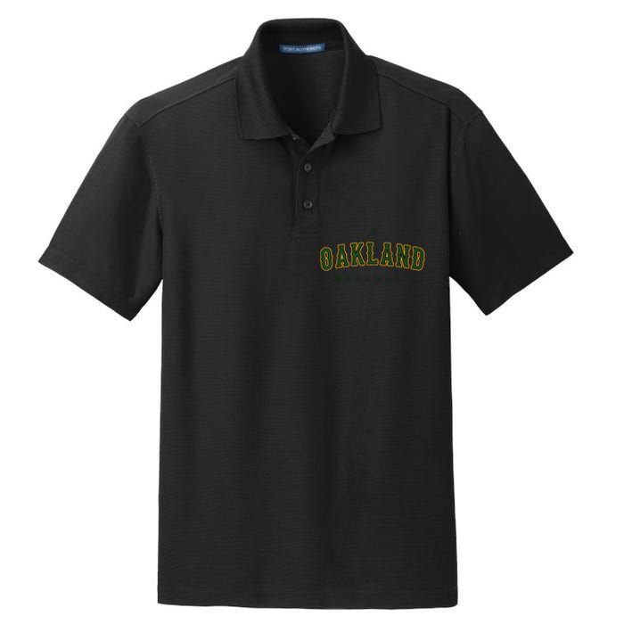 Oakland City Baseball Retro Vintage Baseball Lover Oakland Dry Zone Grid Polo