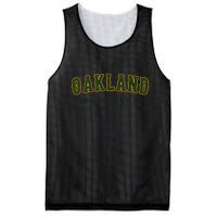 Oakland City Baseball Retro Vintage Baseball Lover Oakland Mesh Reversible Basketball Jersey Tank