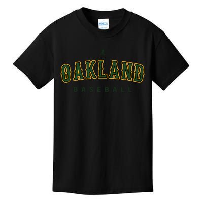 Oakland City Baseball Retro Vintage Baseball Lover Oakland Kids T-Shirt