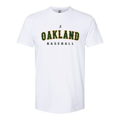 Oakland City Baseball Retro Vintage Baseball Lover Oakland Softstyle CVC T-Shirt