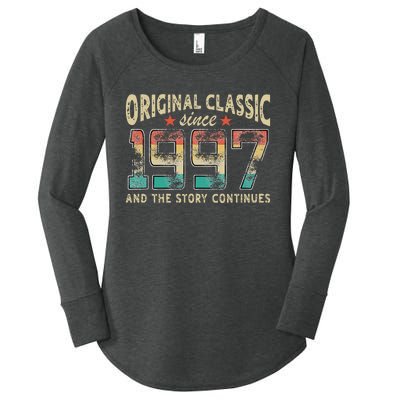 Original Classic Born 1997 And The Story Continues Birthday Women's Perfect Tri Tunic Long Sleeve Shirt