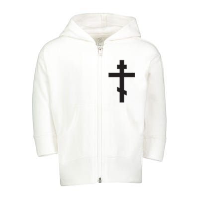 Orthodox Cross Byzantine Russian Orthodox Cross Toddler Zip Fleece Hoodie