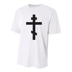 Orthodox Cross Byzantine Russian Orthodox Cross Youth Performance Sprint T-Shirt