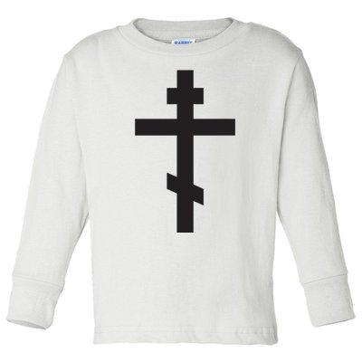 Orthodox Cross Byzantine Russian Orthodox Cross Toddler Long Sleeve Shirt