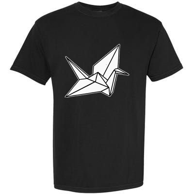 Origami Crane Blackwork Minimal Garment-Dyed Heavyweight T-Shirt