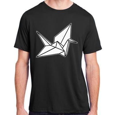 Origami Crane Blackwork Minimal Adult ChromaSoft Performance T-Shirt