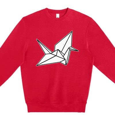 Origami Crane Blackwork Minimal Premium Crewneck Sweatshirt