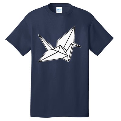 Origami Crane Blackwork Minimal Tall T-Shirt