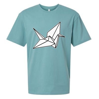 Origami Crane Blackwork Minimal Sueded Cloud Jersey T-Shirt