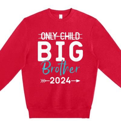 Only Child Big Brother 2024 Promoted To Big Brother 2024 Premium Crewneck Sweatshirt