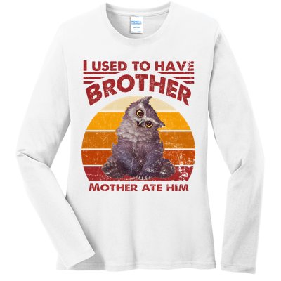 Owlbear Cub BaldurS Gate 3 I Used To Have Brother Vintage Ladies Long Sleeve Shirt