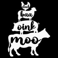 Oink Cluck Baa Moo Birthday Pig Chicken Cow Farmer Cooling Performance Crew T-Shirt
