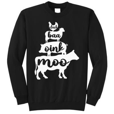 Oink Cluck Baa Moo Birthday Pig Chicken Cow Farmer Sweatshirt