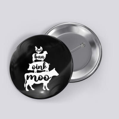 Oink Cluck Baa Moo Birthday Pig Chicken Cow Farmer Button