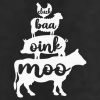 Oink Cluck Baa Moo Birthday Pig Chicken Cow Farmer 11oz C Handle Ceramic Mug