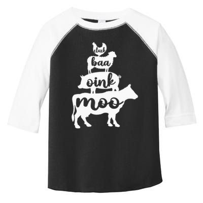 Oink Cluck Baa Moo Birthday Pig Chicken Cow Farmer Toddler Fine Jersey T-Shirt