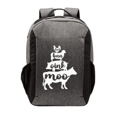 Oink Cluck Baa Moo Birthday Pig Chicken Cow Farmer Vector Backpack
