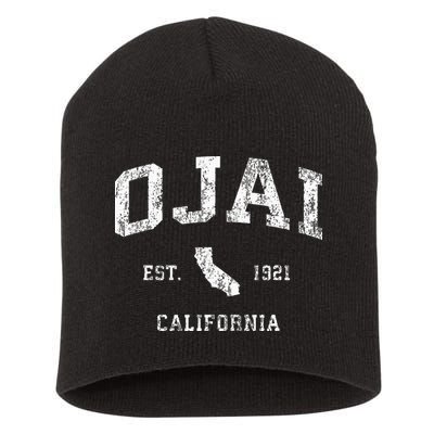 Ojai California Ca Vintage Short Acrylic Beanie