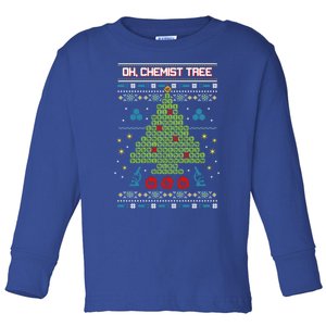 Oh Chemistree Chemist Tree Ugly Chemistry Christmas Gift Toddler Long Sleeve Shirt