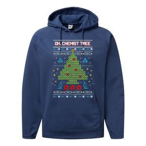 Oh Chemistree Chemist Tree Ugly Chemistry Christmas Gift Performance Fleece Hoodie