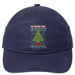 Oh Chemistree Chemist Tree Ugly Chemistry Christmas Gift 7-Panel Snapback Hat