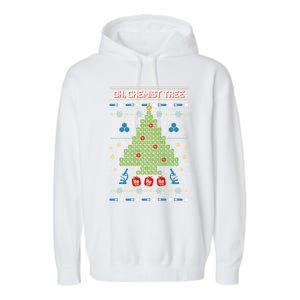 Oh Chemistree Chemist Tree Ugly Chemistry Christmas Gift Garment-Dyed Fleece Hoodie