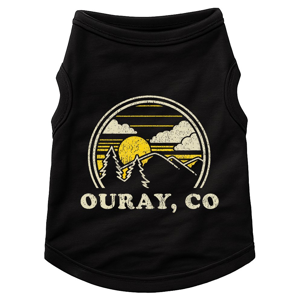 Ouray Colorado Co Vintage Hiking Mountains Doggie Tank