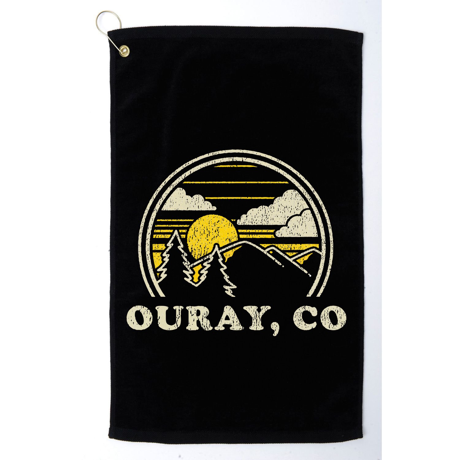 Ouray Colorado Co Vintage Hiking Mountains Golf Towel
