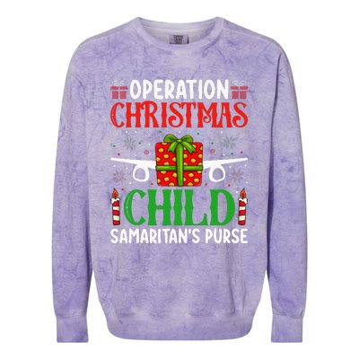 Operation Christmas Child SamaritanS Purse Chirstmas Theme Colorblast Crewneck Sweatshirt