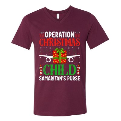 Operation Christmas Child SamaritanS Purse Chirstmas Theme V-Neck T-Shirt