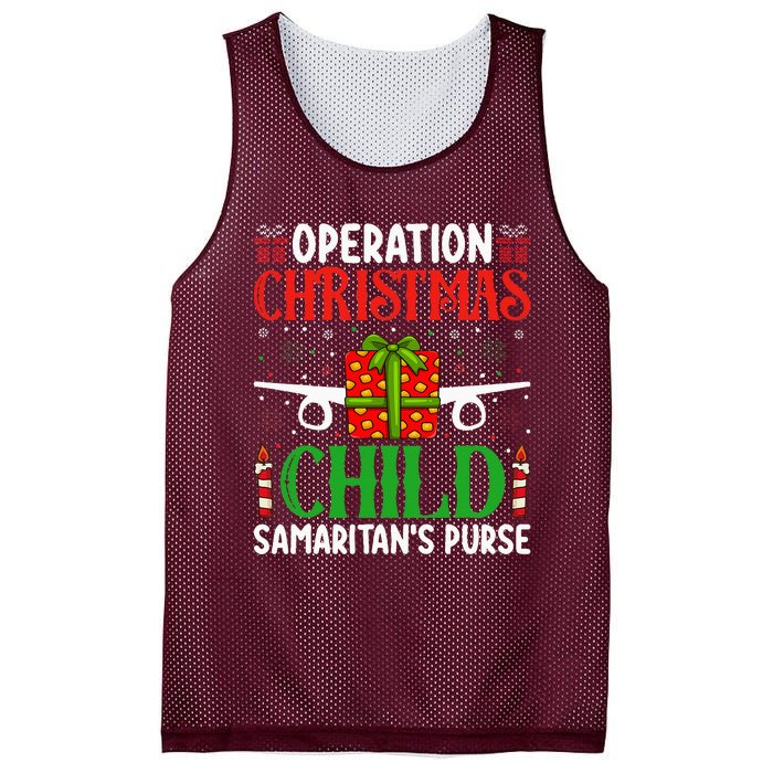 Operation Christmas Child SamaritanS Purse Chirstmas Theme Mesh Reversible Basketball Jersey Tank