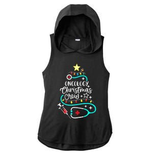 Oncology Christmas Crew Oncology Nurse Oncologist Secretary Ladies PosiCharge Tri-Blend Wicking Draft Hoodie Tank