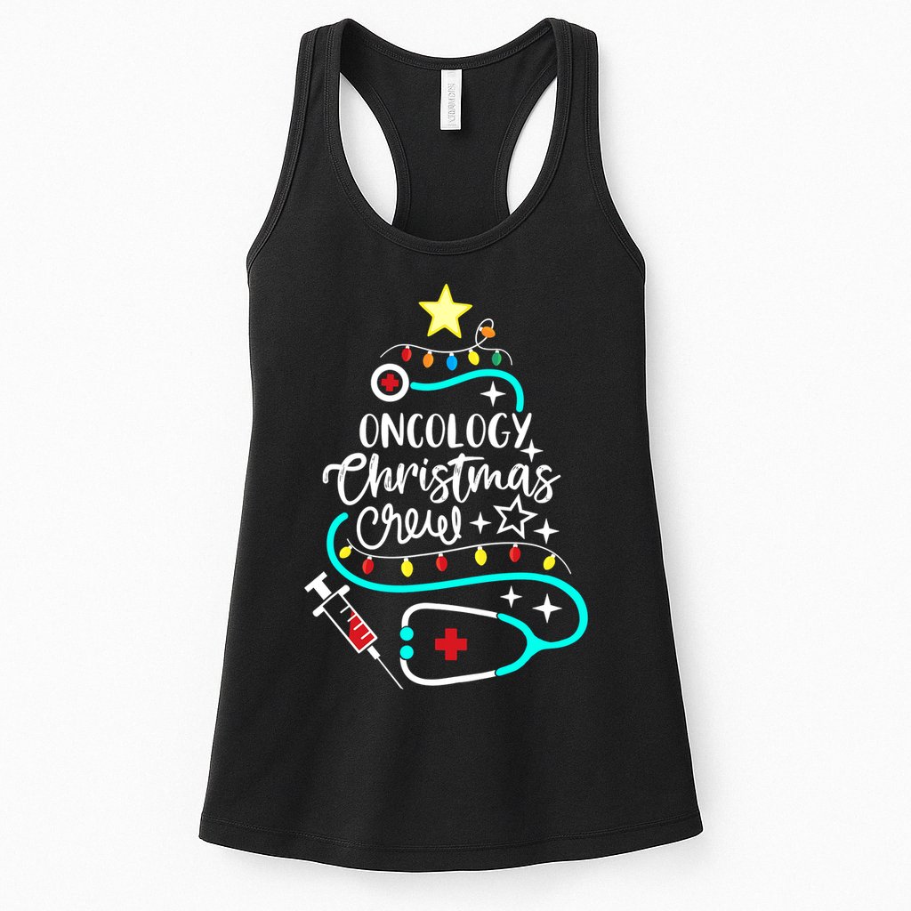 Oncology Christmas Crew Oncology Nurse Oncologist Secretary Womens Tank Top