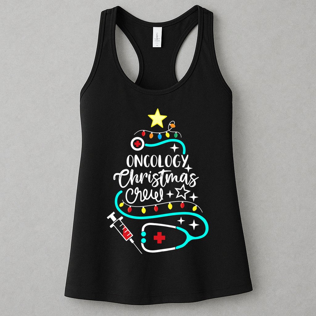 Oncology Christmas Crew Oncology Nurse Oncologist Secretary Womens Tank Top