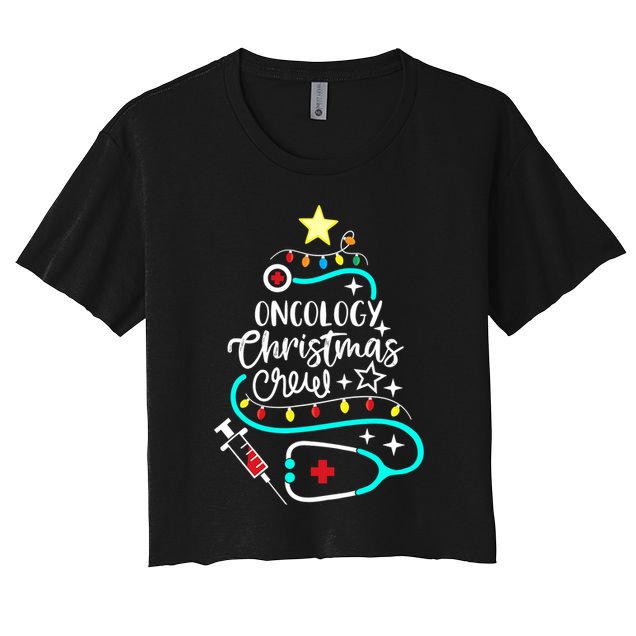 Oncology Christmas Crew Oncology Nurse Oncologist Secretary Crop Top