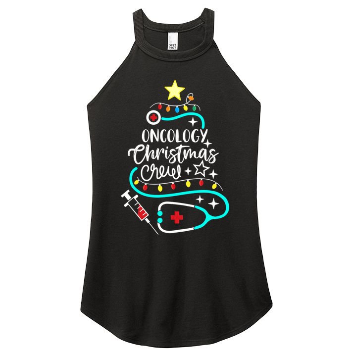 Oncology Christmas Crew Oncology Nurse Oncologist Secretary Women's Perfect Tri Rocker Tank