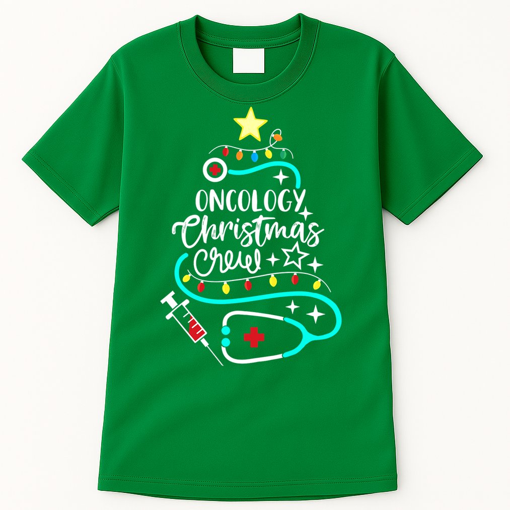 Oncology Christmas Crew Oncology Nurse Oncologist Secretary Tall T-Shirt