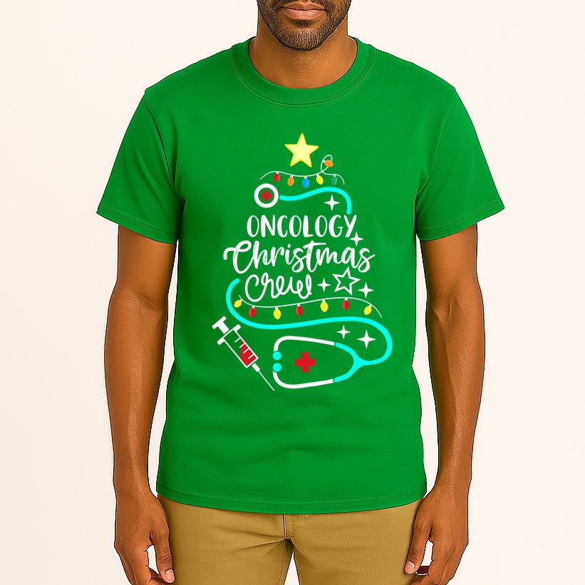 Oncology Christmas Crew Oncology Nurse Oncologist Secretary Tall T-Shirt