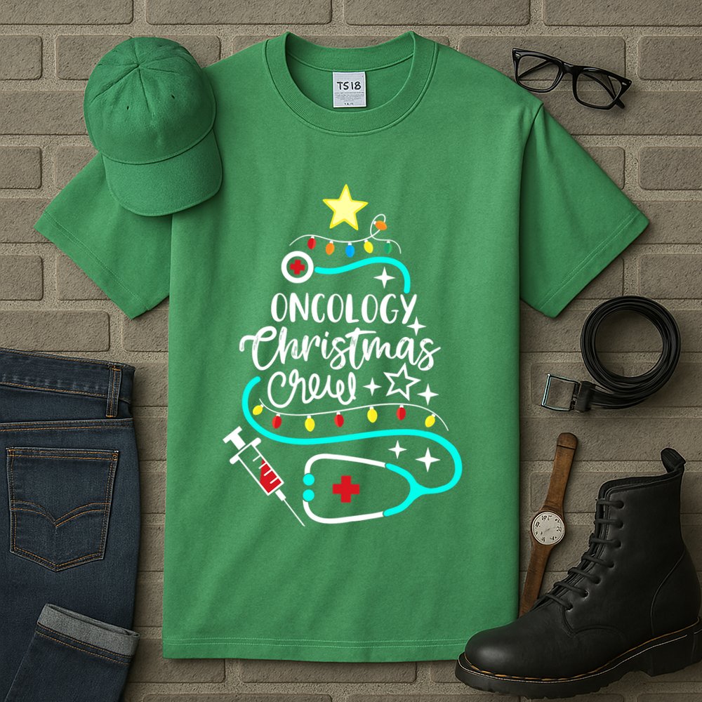 Oncology Christmas Crew Oncology Nurse Oncologist Secretary Tall T-Shirt