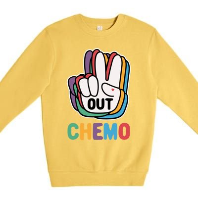 Out Chemo Cute Last Day Of Chemo Cancer Warrior Gift Premium Crewneck Sweatshirt