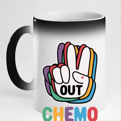 Out Chemo Cute Last Day Of Chemo Cancer Warrior Gift 11oz Black Color Changing Mug