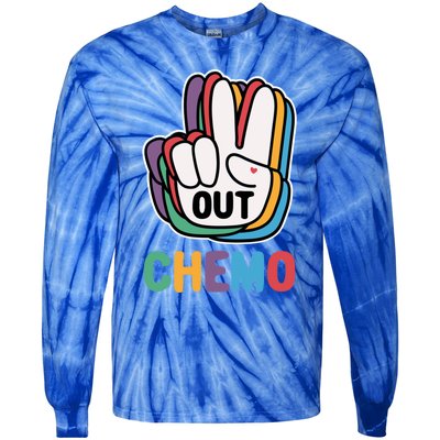 Out Chemo Cute Last Day Of Chemo Cancer Warrior Gift Tie-Dye Long Sleeve Shirt