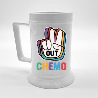 Out Chemo Cute Last Day Of Chemo Cancer Warrior Gift Beer Stein