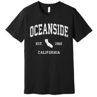 Oceanside California Ca Vintage Athletic Premium T-Shirt