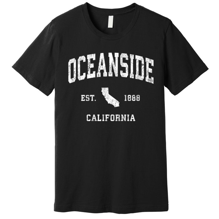 Oceanside California Ca Vintage Athletic Premium T-Shirt